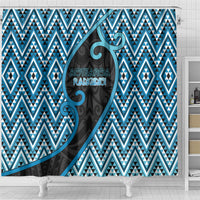 Aotearoa Atua Ranginui Shower Curtain Maori Sky Father Koru Patterns