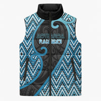 Custom Aotearoa Atua Ranginui Sleeveless Puffer Jacket Maori Sky Father Koru Patterns