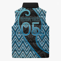 Custom Aotearoa Atua Ranginui Sleeveless Puffer Jacket Maori Sky Father Koru Patterns