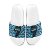 Aotearoa Atua Ranginui Slide Sandals Maori Sky Father Koru Patterns