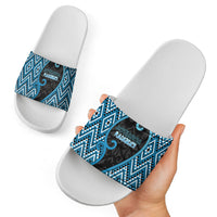Aotearoa Atua Ranginui Slide Sandals Maori Sky Father Koru Patterns