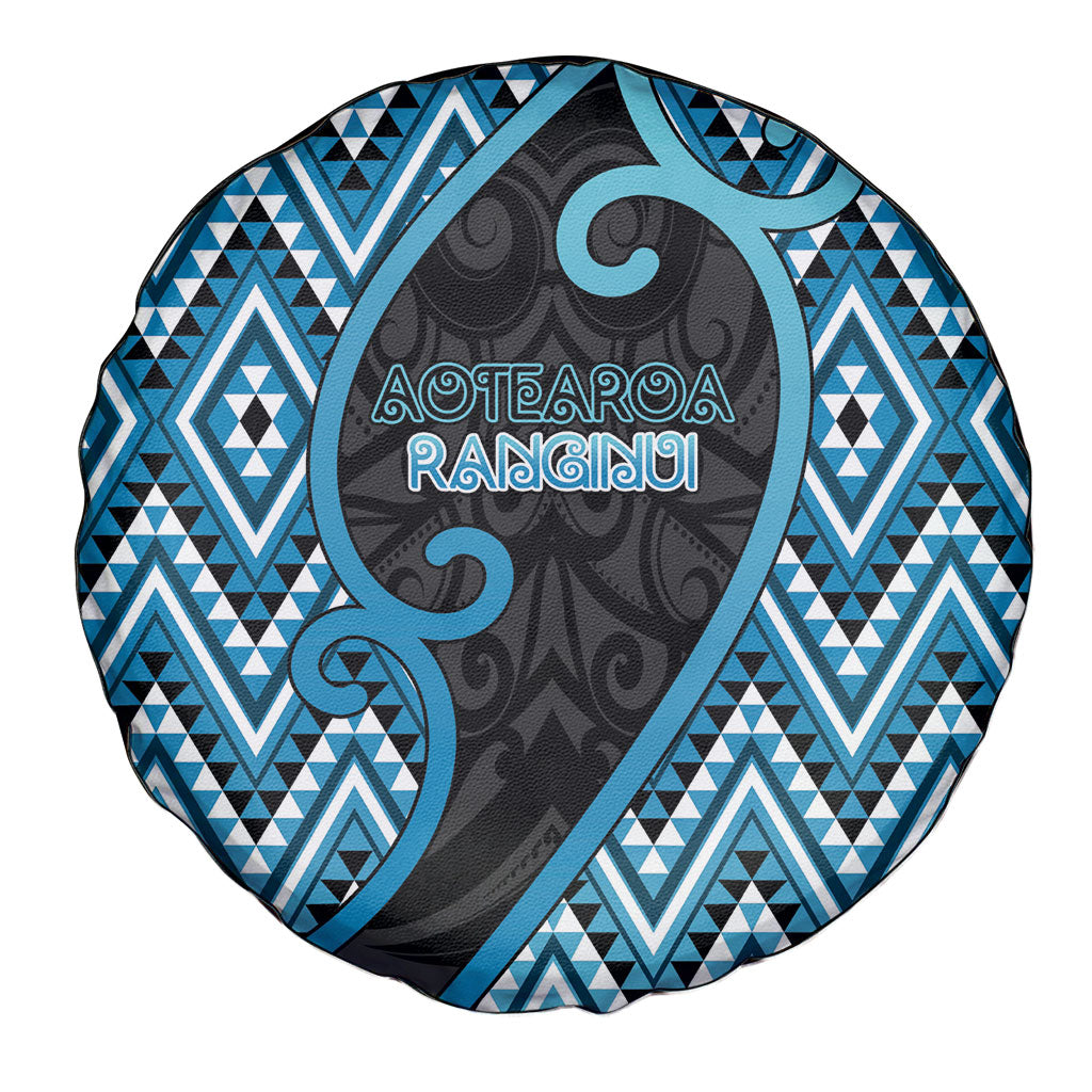 Aotearoa Atua Ranginui Spare Tire Cover Maori Sky Father Koru Patterns