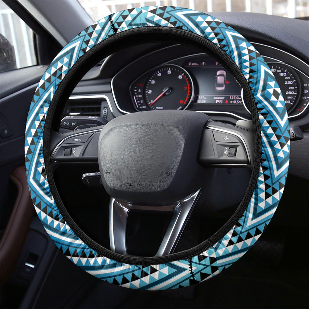 Aotearoa Atua Ranginui Steering Wheel Cover Maori Sky Father Koru Patterns