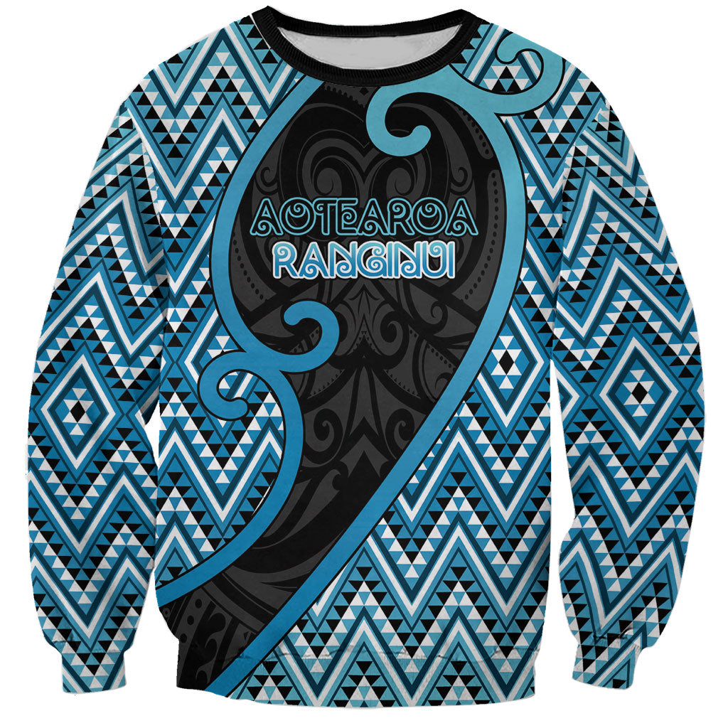 Custom Aotearoa Atua Ranginui Sweatshirt Maori Sky Father Koru Patterns