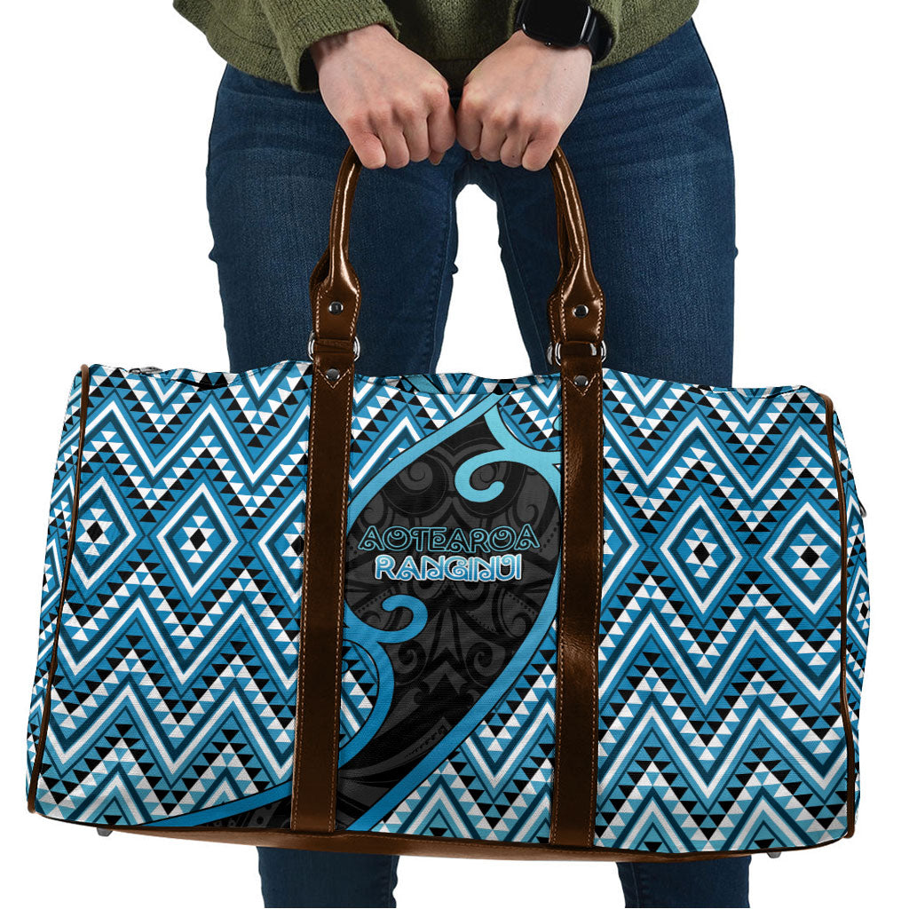 Aotearoa Atua Ranginui Travel Bag Maori Sky Father Koru Patterns