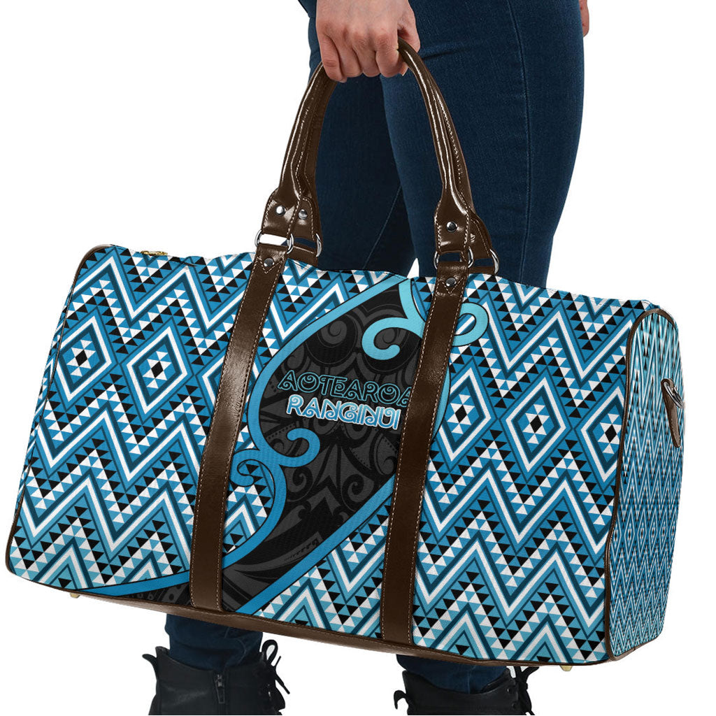 Aotearoa Atua Ranginui Travel Bag Maori Sky Father Koru Patterns