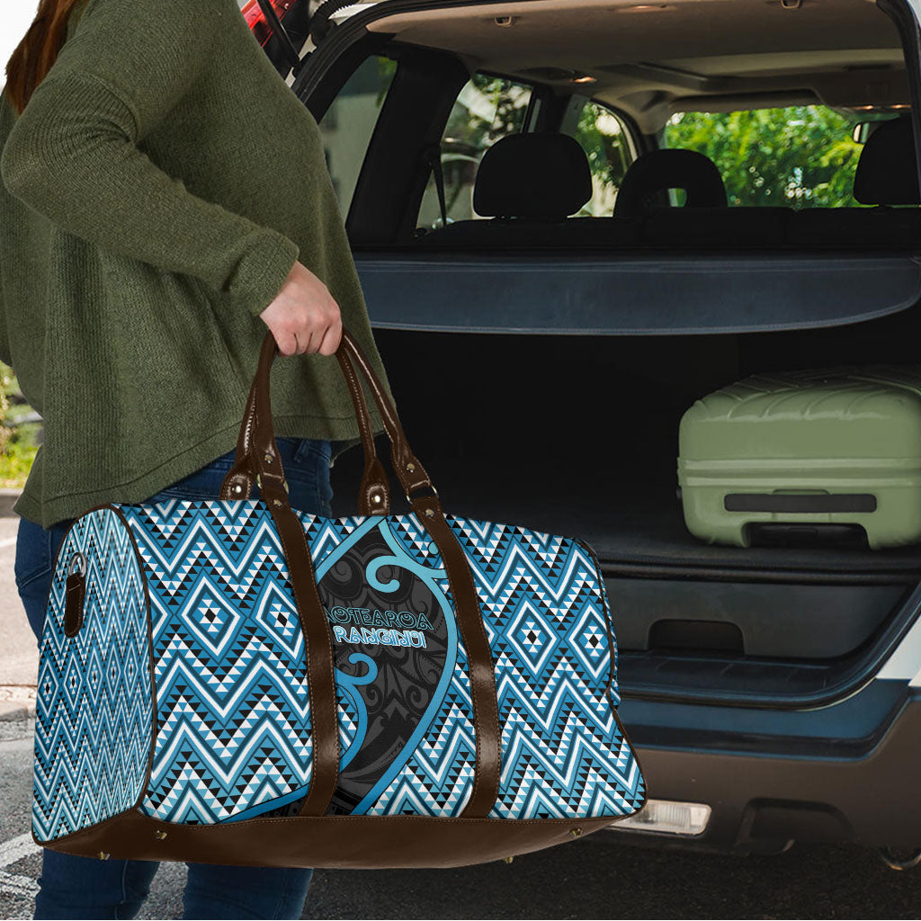Aotearoa Atua Ranginui Travel Bag Maori Sky Father Koru Patterns