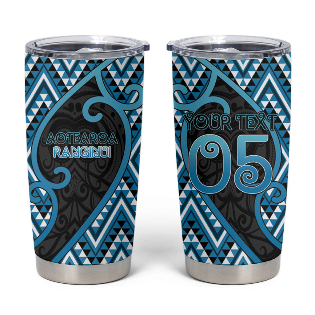 Custom Aotearoa Atua Ranginui Tumbler Cup Maori Sky Father Koru Patterns