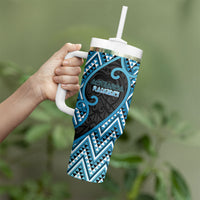Custom Aotearoa Atua Ranginui Tumbler With Handle Maori Sky Father Koru Patterns