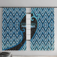 Aotearoa Atua Ranginui Window Curtain Maori Sky Father Koru Patterns