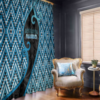 Aotearoa Atua Ranginui Window Curtain Maori Sky Father Koru Patterns