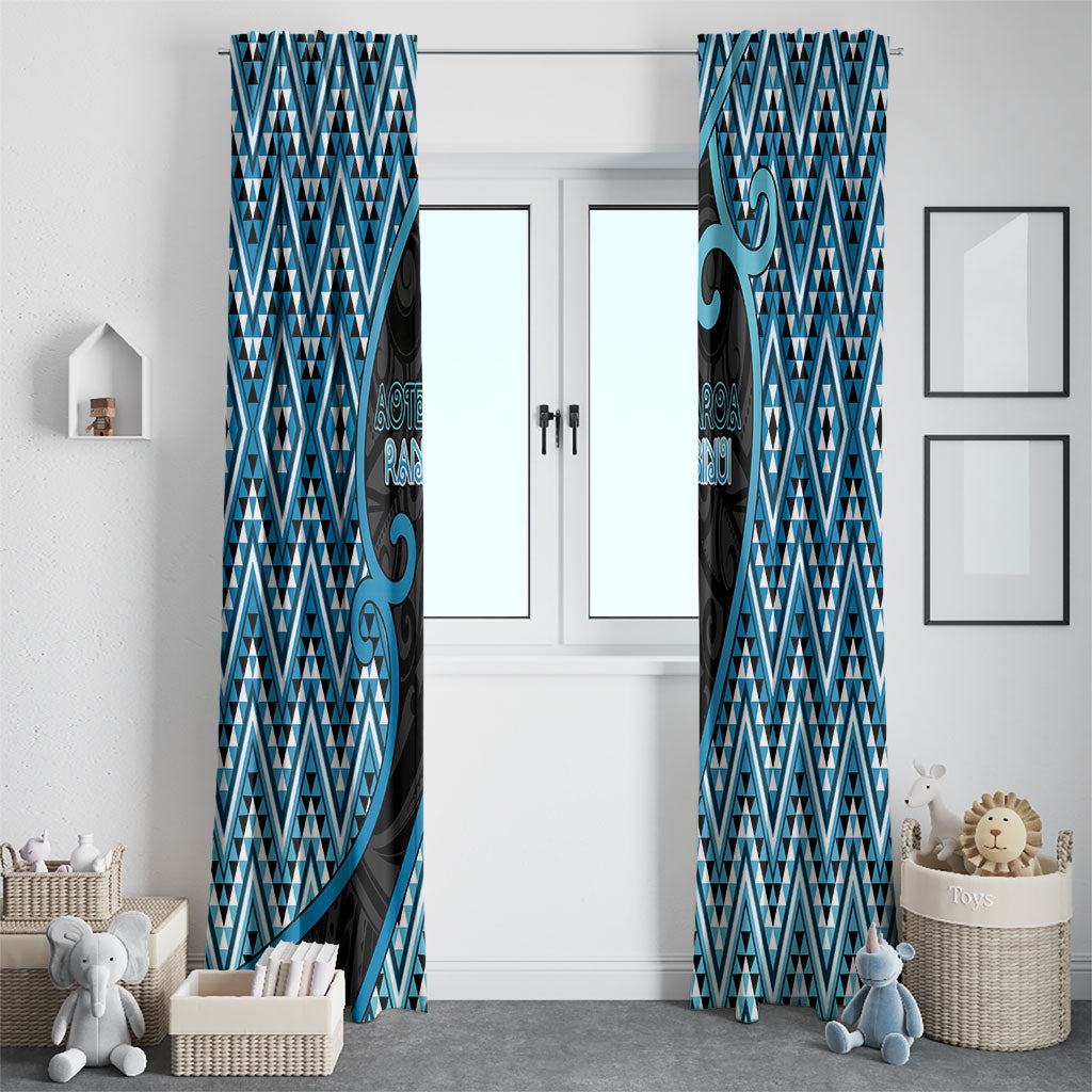Aotearoa Atua Ranginui Window Curtain Maori Sky Father Koru Patterns