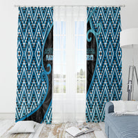 Aotearoa Atua Ranginui Window Curtain Maori Sky Father Koru Patterns
