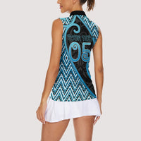Custom Aotearoa Atua Ranginui Women Sleeveless Polo Shirt Maori Sky Father Koru Patterns