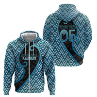 Custom Aotearoa Atua Ranginui Zip Hoodie Maori Sky Father Koru Patterns