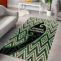 Aotearoa Atua Papatuanuku Area Rug Earth Mother Father Koru Patterns