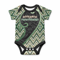Custom Aotearoa Atua Papatuanuku Baby Onesie Earth Mother Father Koru Patterns