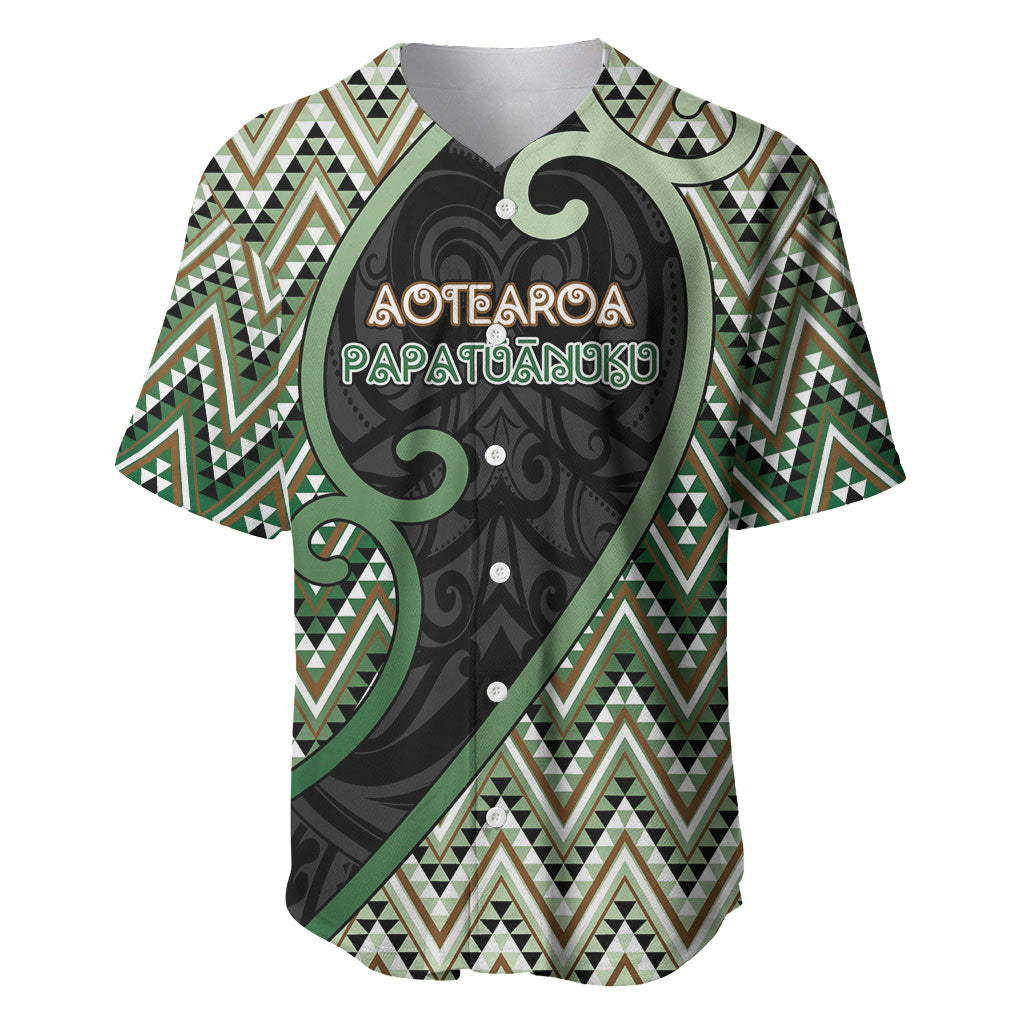 Custom Aotearoa Atua Papatuanuku Baseball Jersey Earth Mother Father Koru Patterns