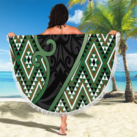 Aotearoa Atua Papatuanuku Beach Blanket Earth Mother Father Koru Patterns