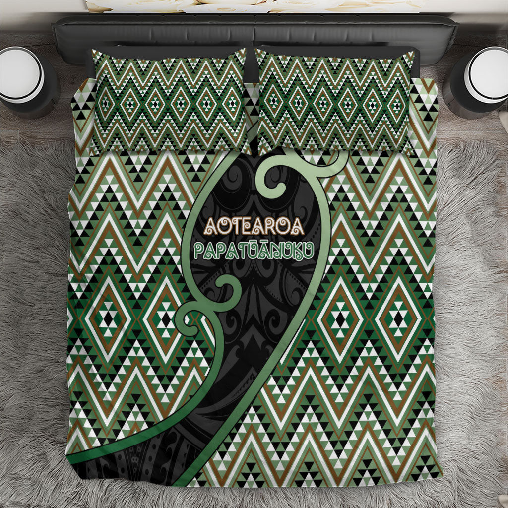 Aotearoa Atua Papatuanuku Bedding Set Earth Mother Father Koru Patterns