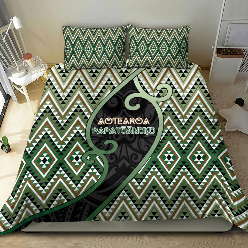 Aotearoa Atua Papatuanuku Bedding Set Earth Mother Father Koru Patterns
