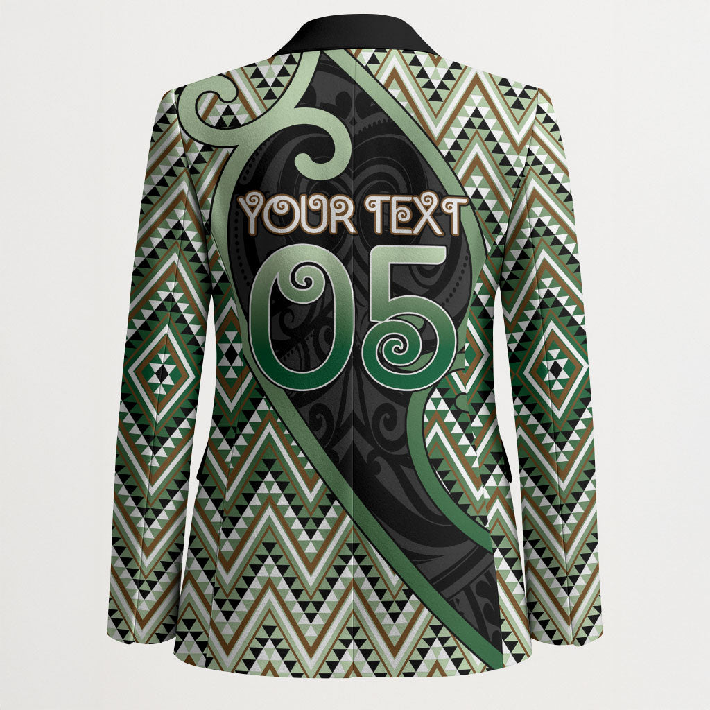 Custom Aotearoa Atua Papatuanuku Blazer Earth Mother Father Koru Patterns