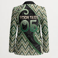Custom Aotearoa Atua Papatuanuku Blazer Earth Mother Father Koru Patterns