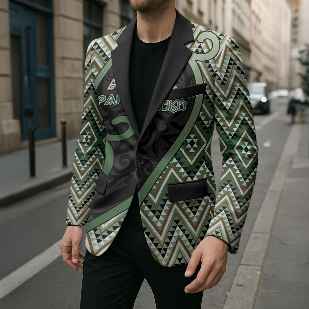 Custom Aotearoa Atua Papatuanuku Blazer Earth Mother Father Koru Patterns