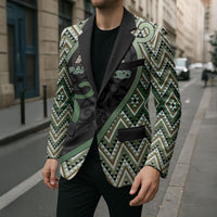 Custom Aotearoa Atua Papatuanuku Blazer Earth Mother Father Koru Patterns