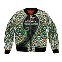 Custom Aotearoa Atua Papatuanuku Bomber Jacket Earth Mother Father Koru Patterns