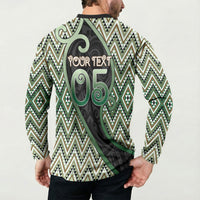 Custom Aotearoa Atua Papatuanuku Button Sweatshirt Earth Mother Father Koru Patterns