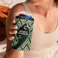 Custom Aotearoa Atua Papatuanuku 4 in 1 Can Cooler Tumbler Earth Mother Father Koru Patterns