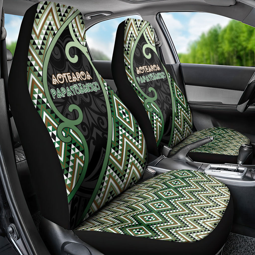 Aotearoa Atua Papatuanuku Car Seat Cover Earth Mother Father Koru Patterns