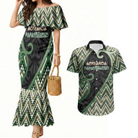 Custom Aotearoa Atua Papatuanuku Couples Matching Mermaid Dress and Hawaiian Shirt Earth Mother Father Koru Patterns