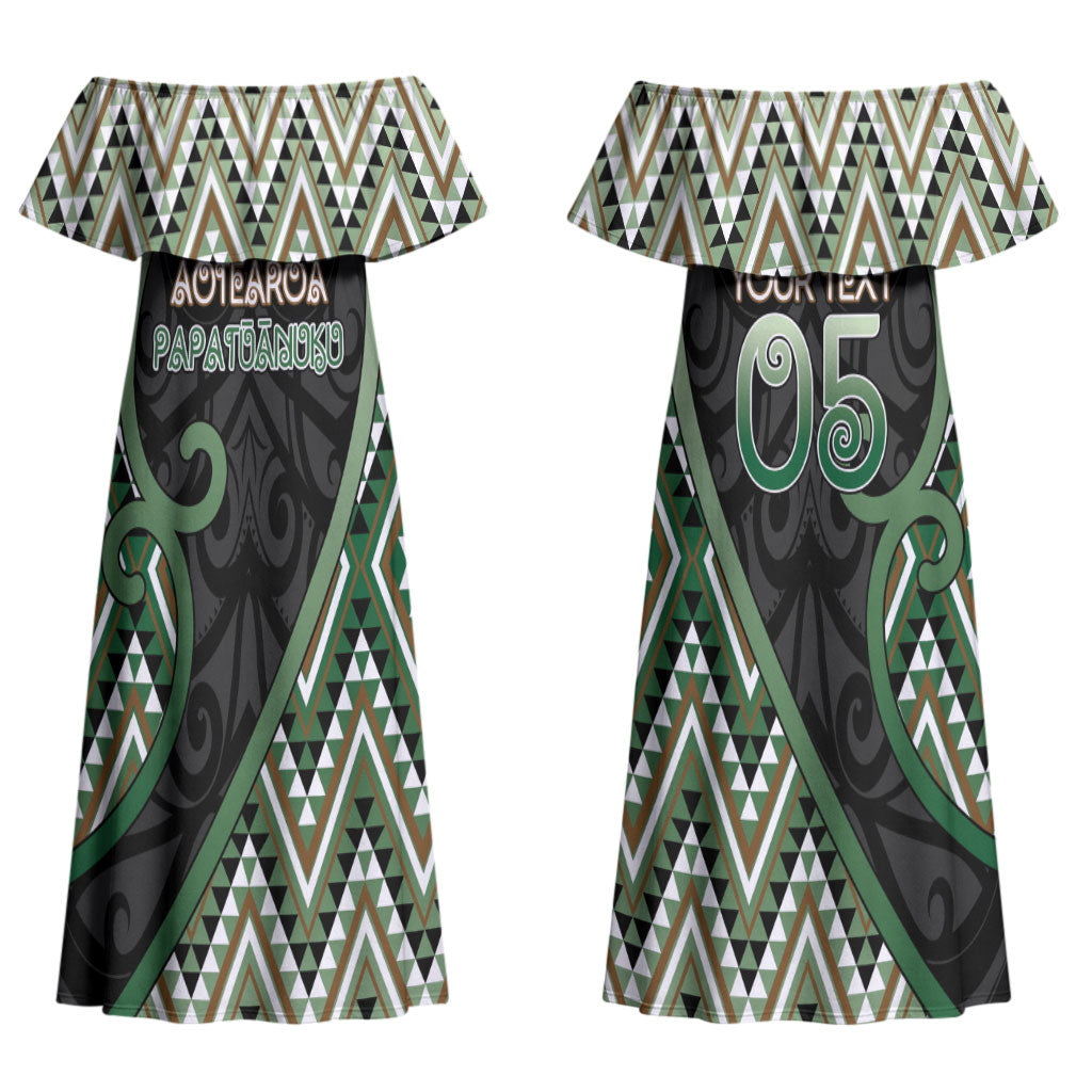 Custom Aotearoa Atua Papatuanuku Couples Matching Off Shoulder Maxi Dress and Hawaiian Shirt Earth Mother Father Koru Patterns
