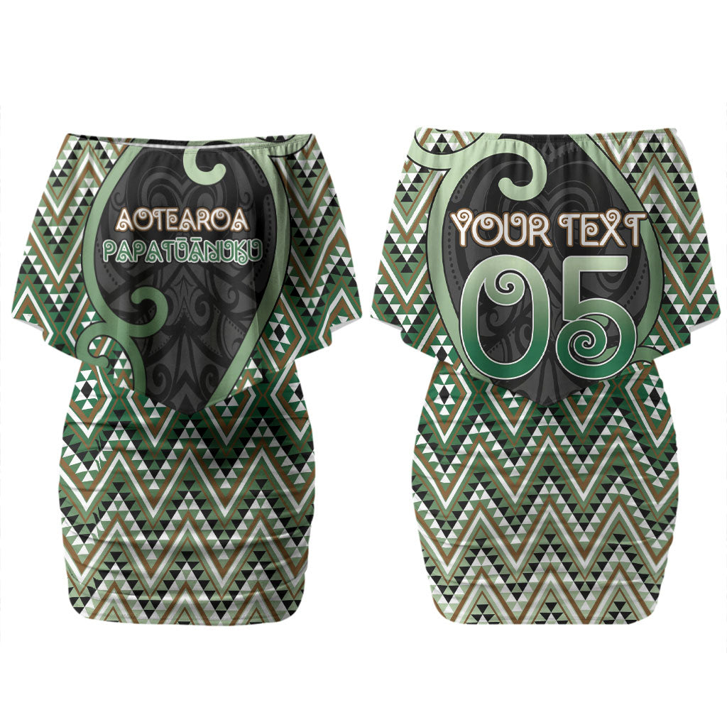 Custom Aotearoa Atua Papatuanuku Couples Matching Off Shoulder Short Dress and Hawaiian Shirt Earth Mother Father Koru Patterns