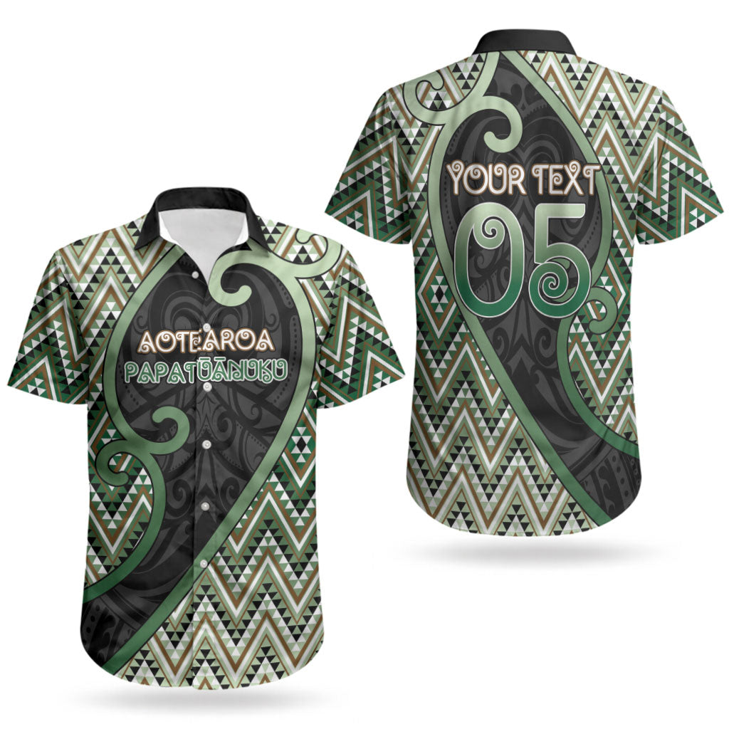 Custom Aotearoa Atua Papatuanuku Couples Matching Off The Shoulder Long Sleeve Dress and Hawaiian Shirt Earth Mother Father Koru Patterns
