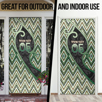 Custom Aotearoa Atua Papatuanuku Door Cover Earth Mother Father Koru Patterns