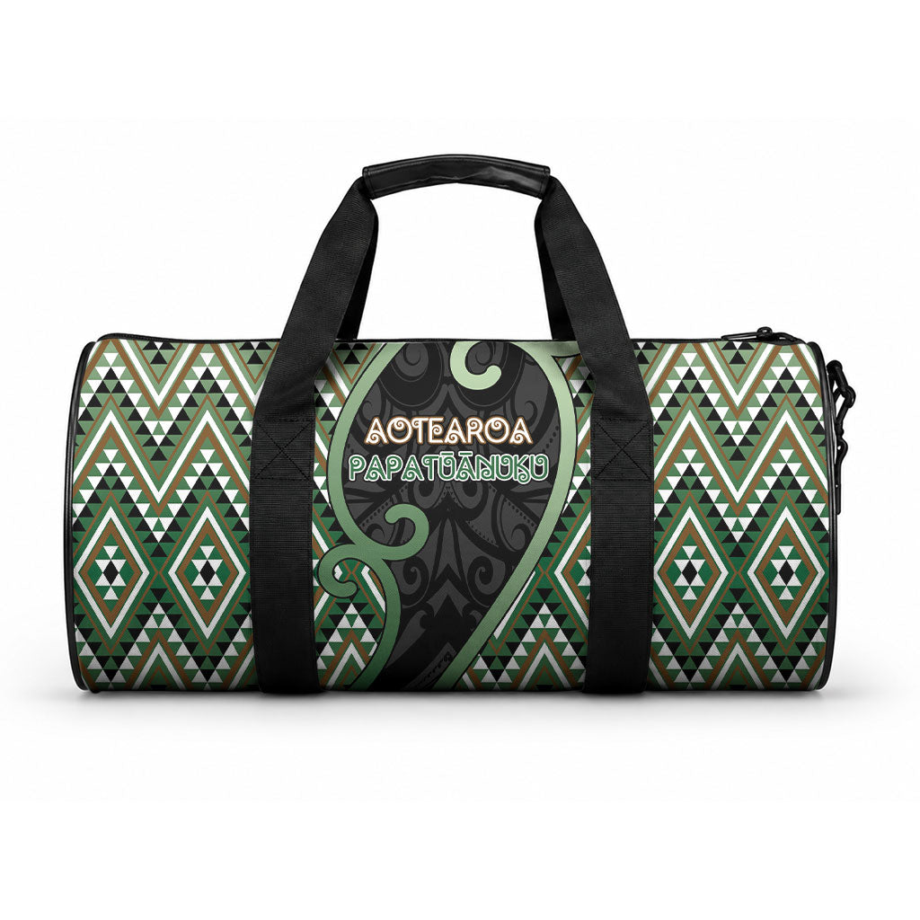 Aotearoa Atua Papatuanuku Duffle Bag Earth Mother Father Koru Patterns
