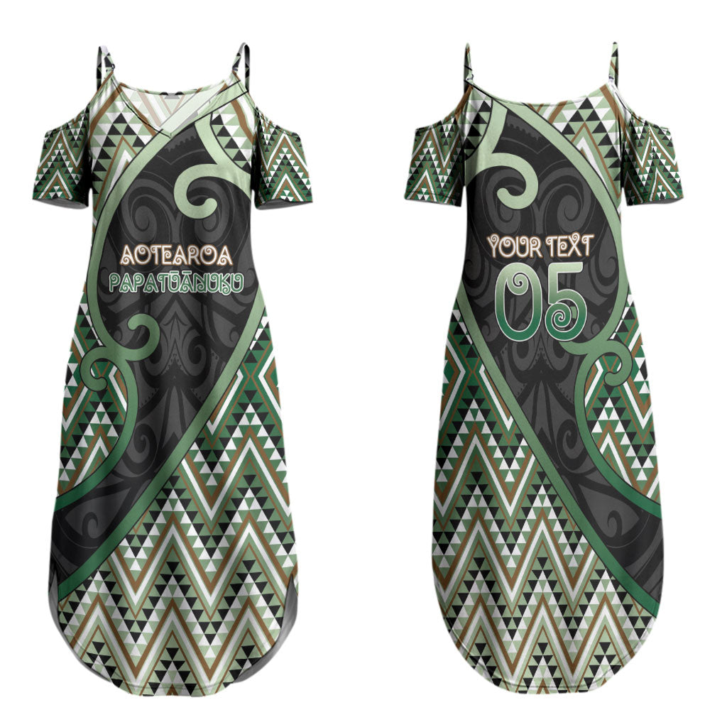 Custom Aotearoa Atua Papatuanuku Family Matching Summer Maxi Dress and Hawaiian Shirt Earth Mother Father Koru Patterns