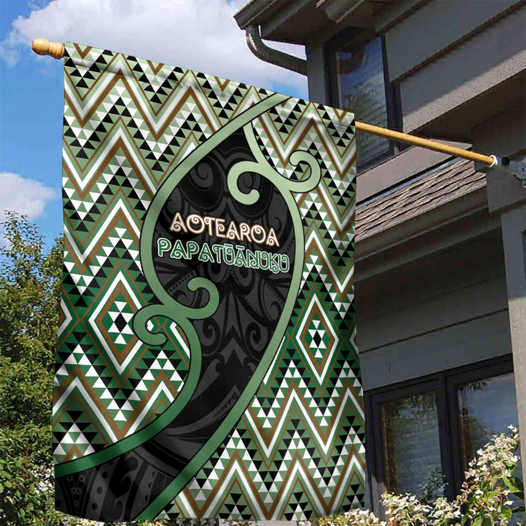 Aotearoa Atua Papatuanuku Garden Flag Earth Mother Father Koru Patterns