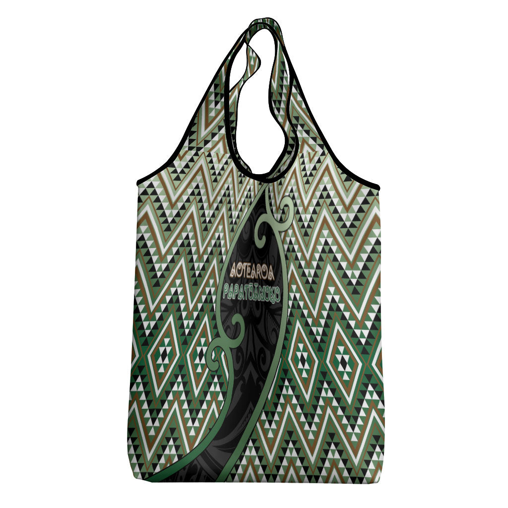 Aotearoa Atua Papatuanuku Grocery Bag Earth Mother Father Koru Patterns