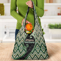 Aotearoa Atua Papatuanuku Grocery Bag Earth Mother Father Koru Patterns