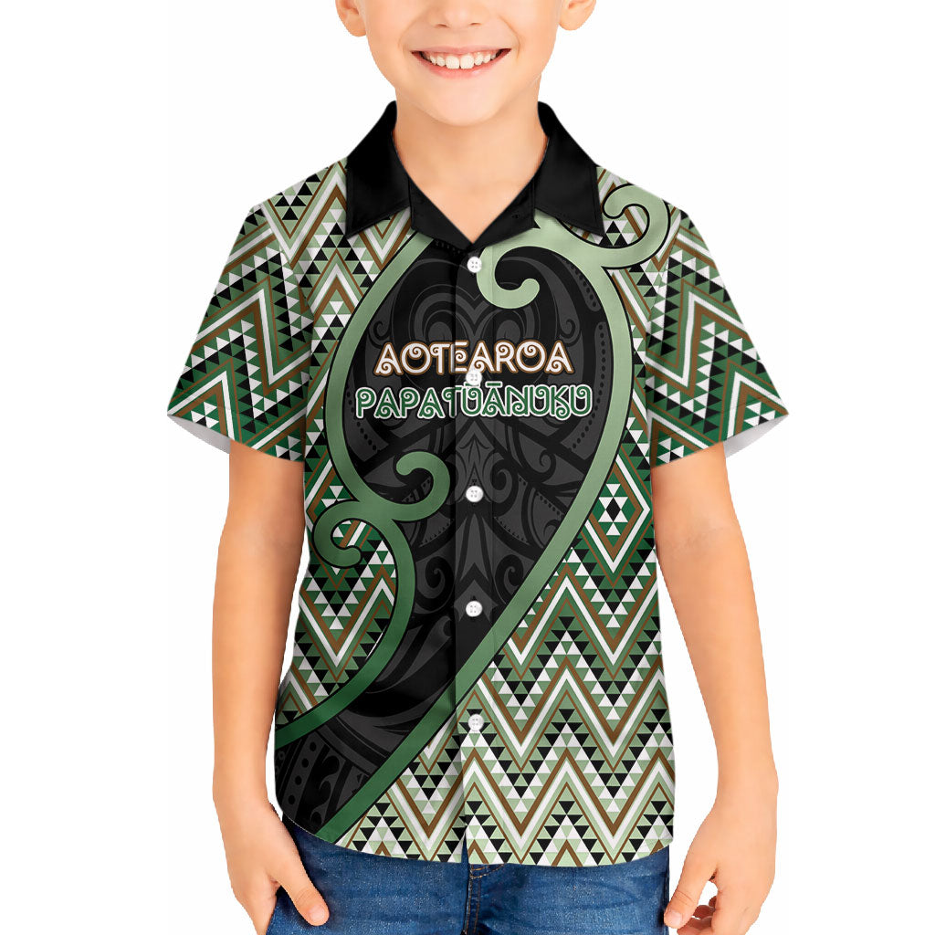 Custom Aotearoa Atua Papatuanuku Hawaiian Shirt Earth Mother Father Koru Patterns