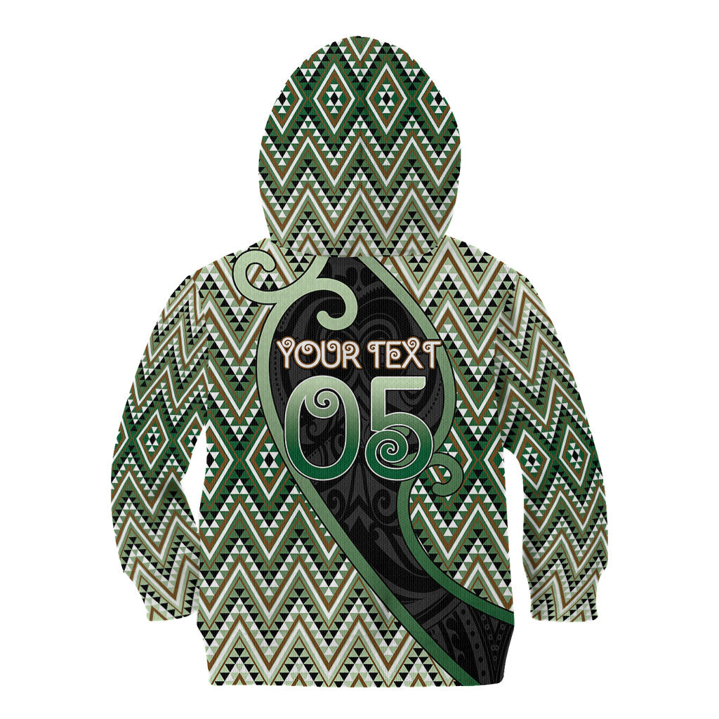 Custom Aotearoa Atua Papatuanuku Kid Hoodie Earth Mother Father Koru Patterns