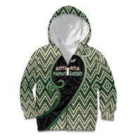 Custom Aotearoa Atua Papatuanuku Kid Hoodie Earth Mother Father Koru Patterns