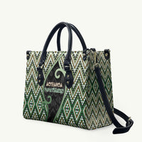Aotearoa Atua Papatuanuku Leather Bag Earth Mother Father Koru Patterns
