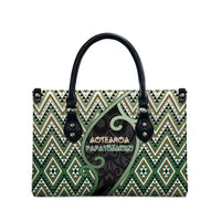 Aotearoa Atua Papatuanuku Leather Bag Earth Mother Father Koru Patterns