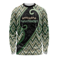 Custom Aotearoa Atua Papatuanuku Long Sleeve Shirt Earth Mother Father Koru Patterns