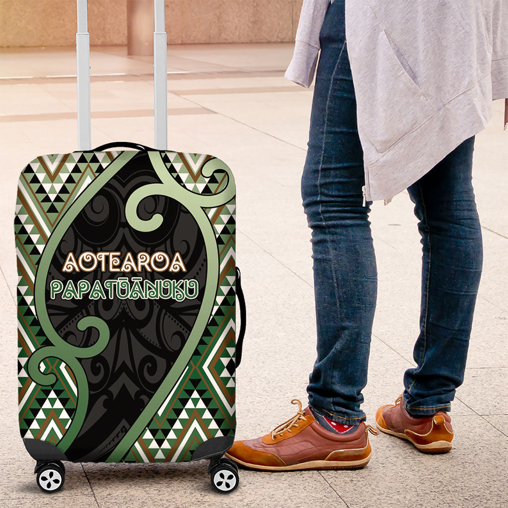 Aotearoa Atua Papatuanuku Luggage Cover Earth Mother Father Koru Patterns